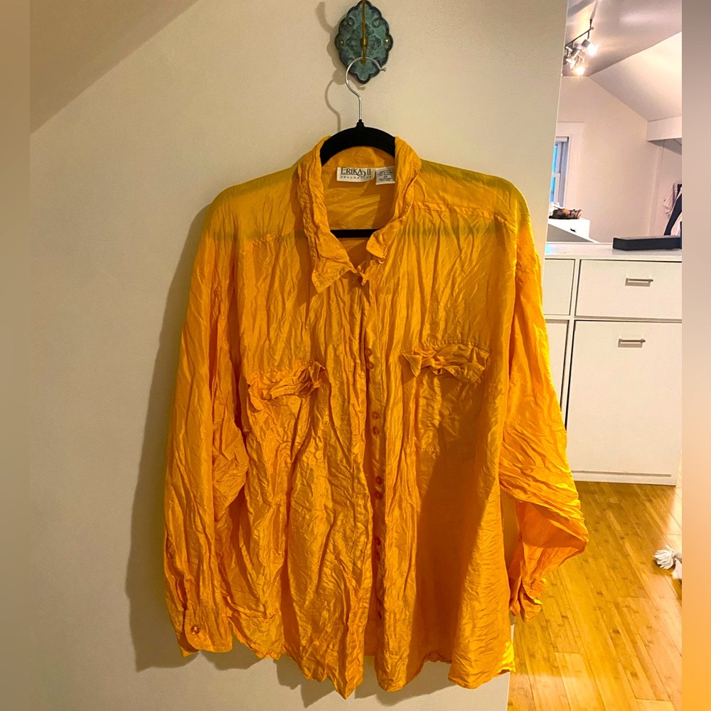 Authentic Vintage, 100% Silk Button Up
